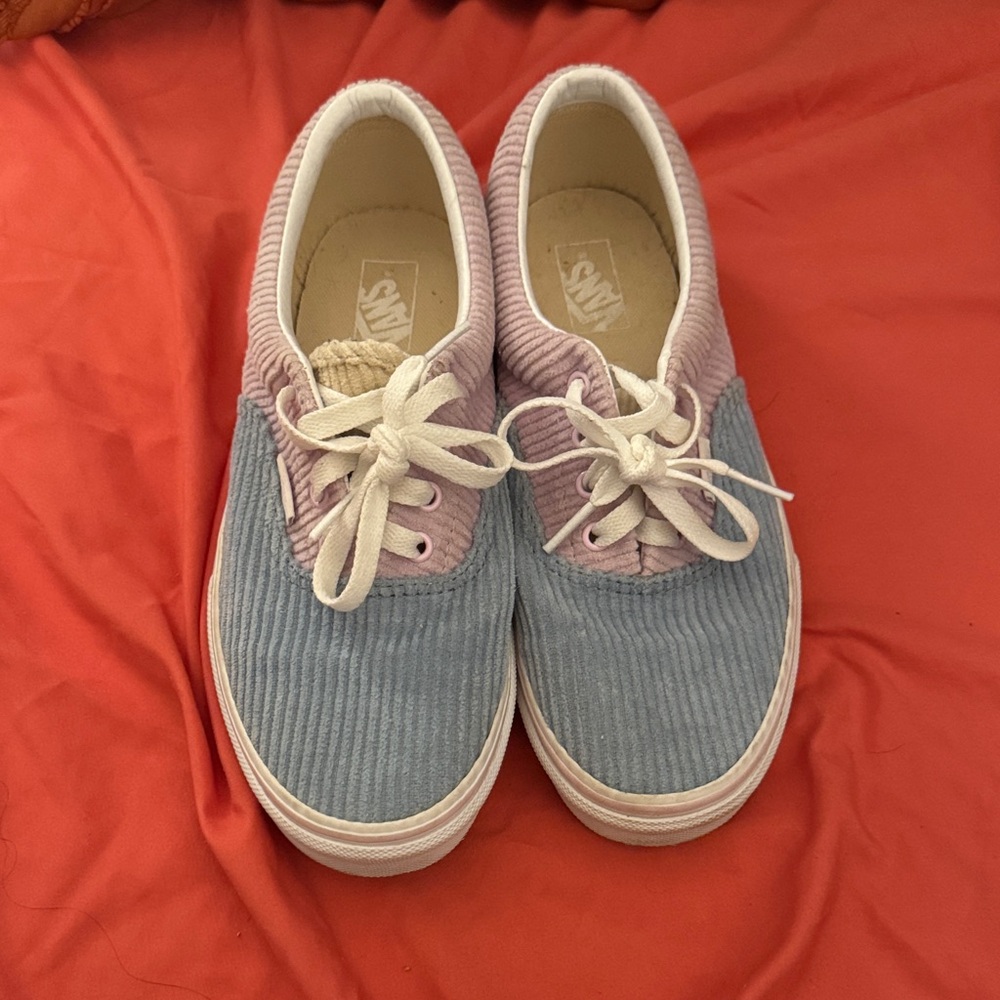 Vans Two-Tone Corduroy Sneakers in Blue & Lavender
